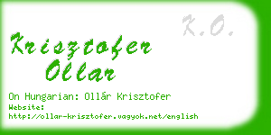 krisztofer ollar business card