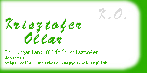 krisztofer ollar business card